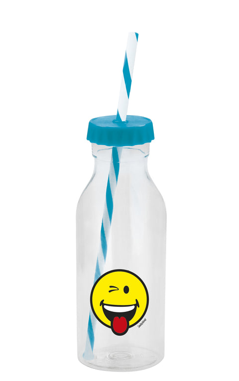 Smiley Soda Bottle 550 ml Emoticon Wink