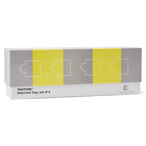 Cortado Beker Dubbelwandig 170 ml in Giftbox Set van 4 Stuks - Illuminating 13-0647 & Ultimategray 17-5104