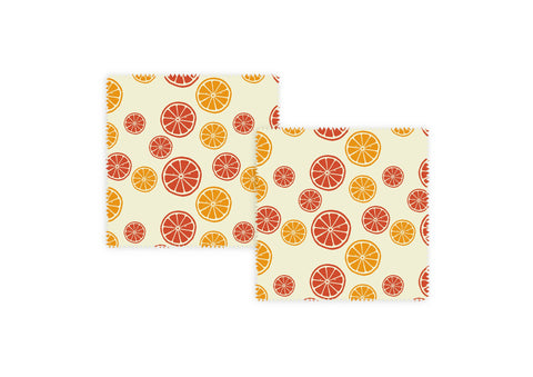 Bijenwasdoek Citrus Set van 2 Stuks
